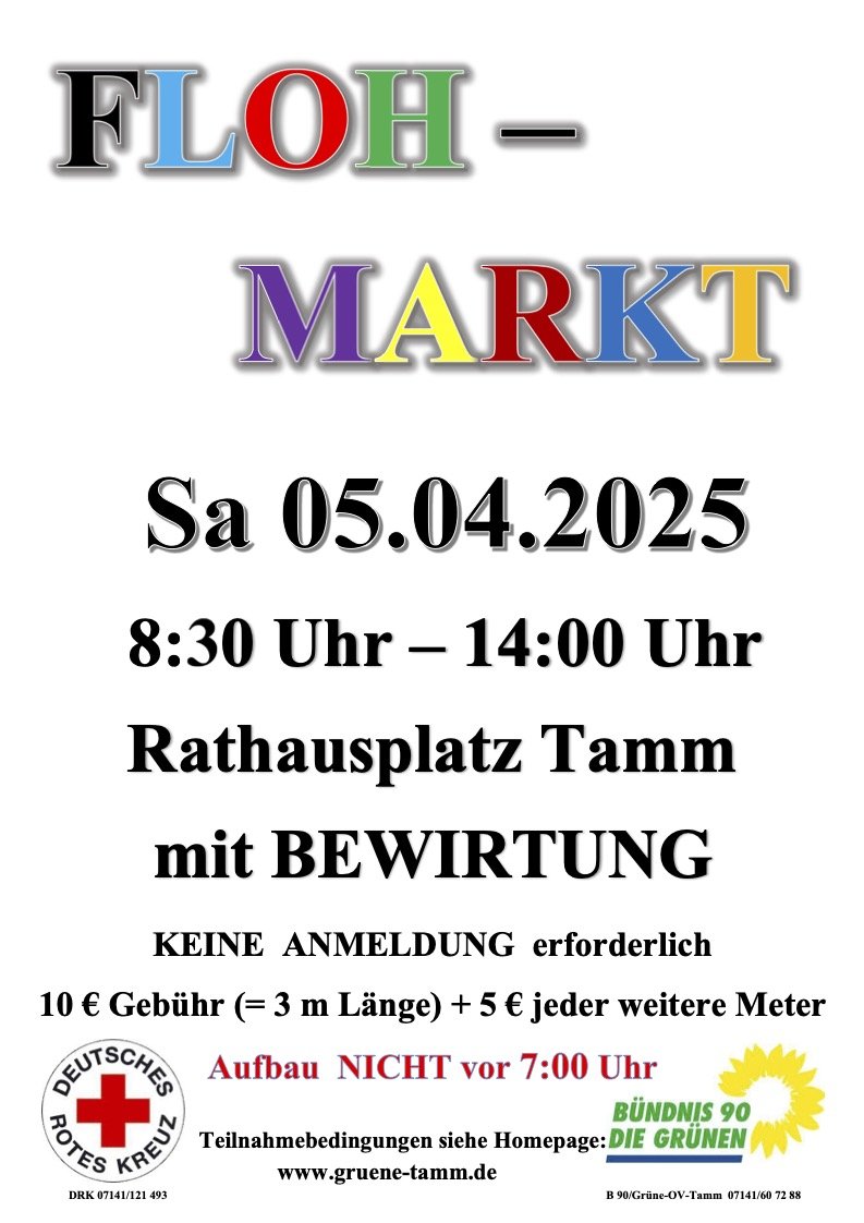 Plakat zum Flohmarkt am 05.04.2025